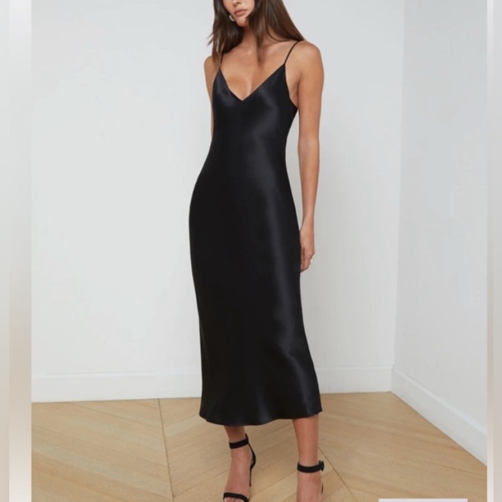 House of Harlow 1960 Black Midi Dress M XL new